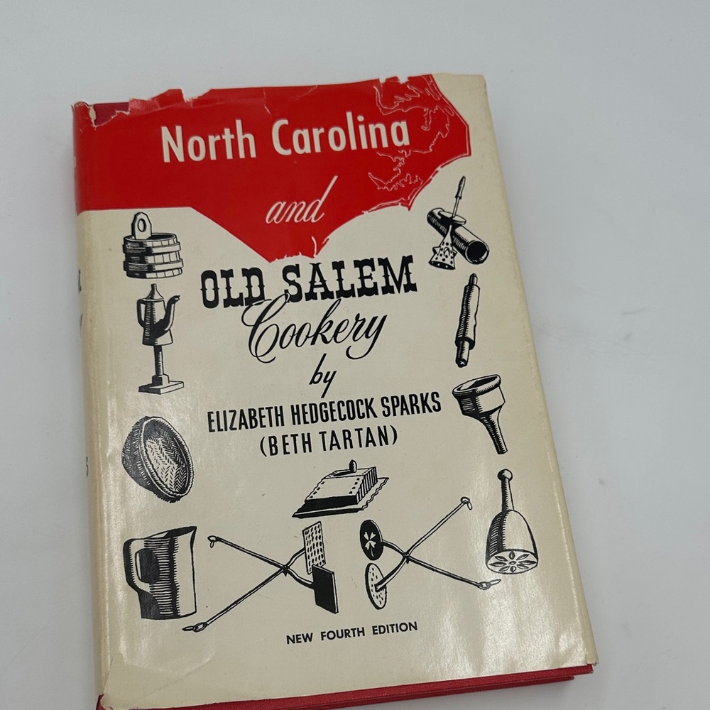 Vintage 1974 North Carolina and Old Salem Cookery Hardcover Cookbook with Jacket